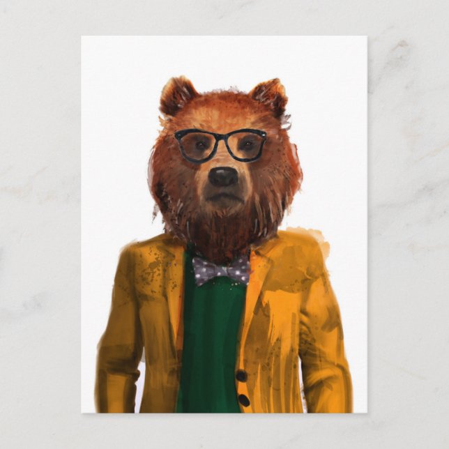 Best Dressed Bear Postcard (Front)