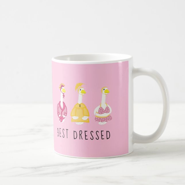Best Dressed Funny Porch Goose Coffee Mug (Right)