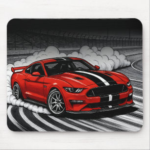 Best Drift Car Red Muscle Mouse Mat