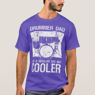 Best Drummer Dad Art For Men Father Music Drums Se T-Shirt