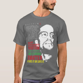 best education quote with malik el shabazz boy T-Shirt