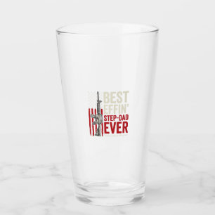Best Effin Step-Dad Ever Patriotic Vintage Vector_ Glass