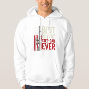 Best Effin Step-Dad Ever Patriotic Vintage Vector_ Hoodie