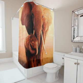 Best Elephant Mum Ever Elephant Baby Lover Gift Shower Curtain