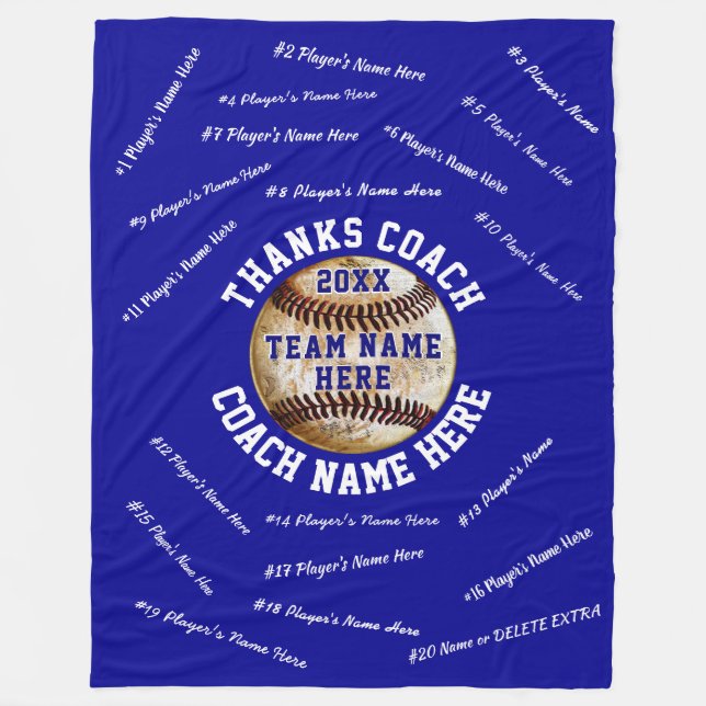 Best End of the Baseball Season Gifts for Coaches Fleece Blanket (Front)