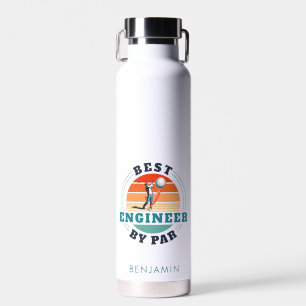 Best Engineer By Par Retro Golf Lover Birthday Water Bottle