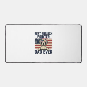 Best English Pointer Dad Ever Patriotic Dog Desk Mat