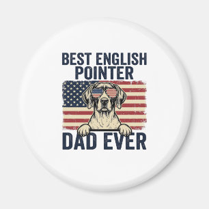 Best English Pointer Dad Ever Patriotic Dog Magnet