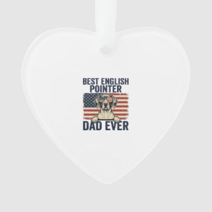 Best English Pointer Dad Ever Patriotic Dog Ornament
