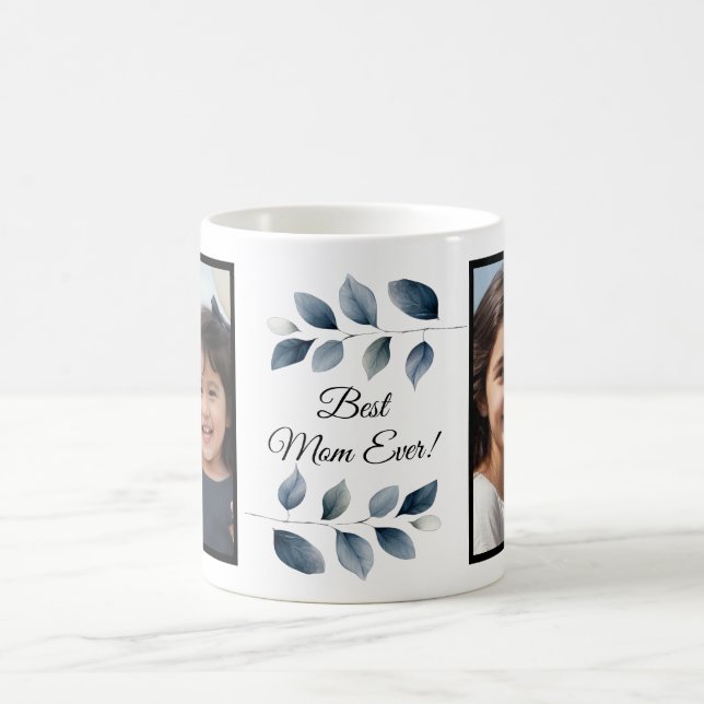 Best Ever 2 Photo Keepsake Mothers Day Mom Gift Coffee Mug (Center)