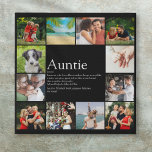 Best Ever Aunt Auntie Definition 12 Photo Collage Faux Canvas Print<br><div class="desc">Personalize with 12 favorite photos and personalized text for your special,  favorite Aunt or Auntie to create a unique gift. A perfect way to show her how amazing she is every day. You can even customize the background to their favorite color. Designed by Thisisnotme©</div>