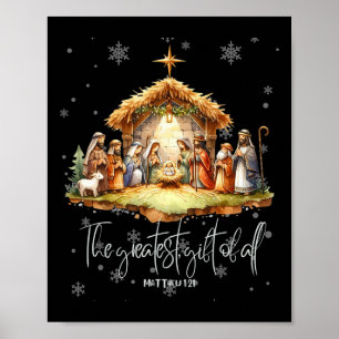 Best Ever Christmas Cool Jesus Nativity Scene Chri Poster