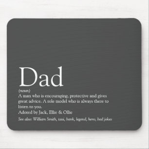 Best Ever Dad Daddy Father Definition Gray Mouse Mat