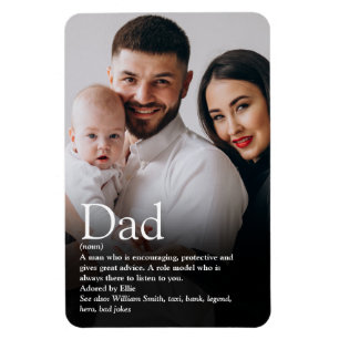Best Ever Dad, Daddy, Father Definition Photo Magnet