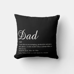 Best Ever Dad, Daddy, Father Definition Script Cushion