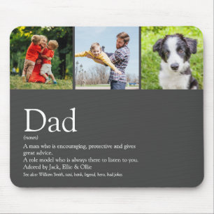 Best Ever Dad Father Definition Photo Gray Mouse Mat