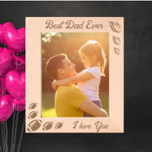 Best Ever Dad Football Fathers Day Gift Laser 