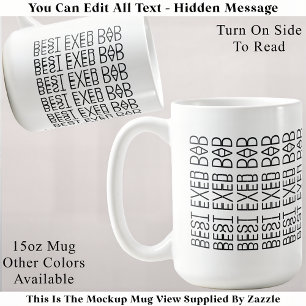 Best Ever Dad Hidden Message 158B Christmas  Coffee Mug