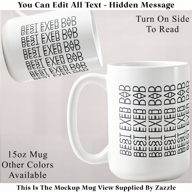 Best Ever Dad Hidden Message 158B Christmas  Coffee Mug (Creator Uploaded)