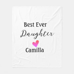 Best ever daughter add name dad mum daughter day l fleece blanket