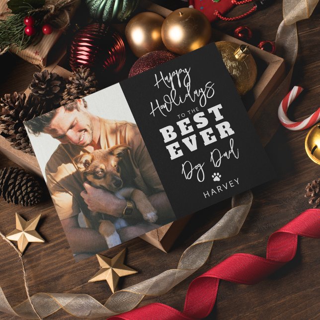 Best Ever Dog Dad | Photo Holiday Card (Creator Uploaded)