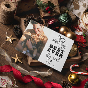 Best Ever Dog Dad   Photo Holiday Card