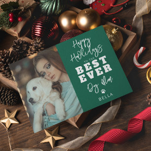 Best Ever Dog Dad Photo Holiday Card