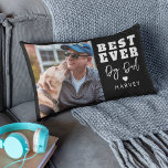 Best Ever Dog Dad | Photo Lumbar Cushion<br><div class="desc">Celebrate Father's Day with a stylish twist! This modern photo scatter cushion is the ultimate gift for dog dads to your fur baby. The pillow boasts the heartfelt message 'BEST EVER DOG DAD' and can be personalised with your favourite family photo and personalised with your dogs name. the pillow is...</div>