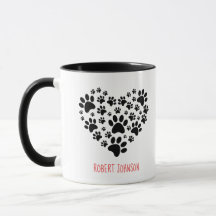 Best Ever Dog Dad With Paw Heart Mug