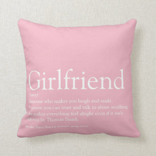 Best Ever Girlfriend Definition Chic Modern Cushion