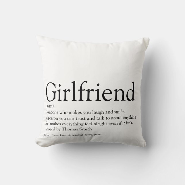 Best Ever Girlfriend Definition Modern Cushion (Front)