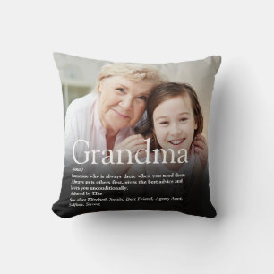 Best Ever Grandma, Grandmother Definition Photo Cushion