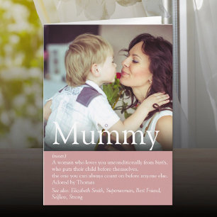 Best Ever Mum, Mum, Mother Definition Photo Card