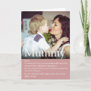 Best Ever Mum, Mum, Mother Definition Photo Card