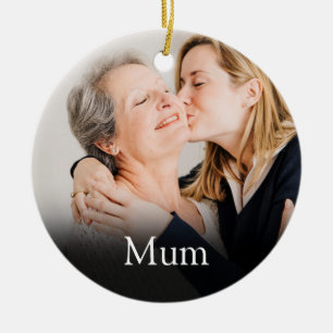 Best Ever Mum Mum Mother Definition Photo Ceramic Tree Decoration