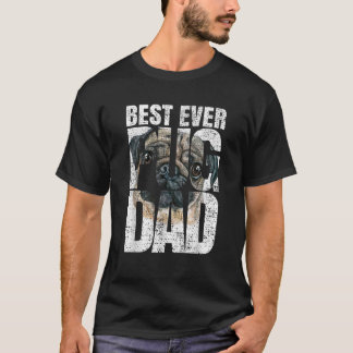 Best Ever Pug Dad Vintage Pug Owner Dog Lover T-Shirt