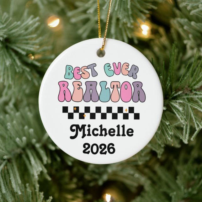 Best Ever Realtor Ceramic Tree Decoration (Tree)