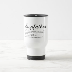 Best Ever Stepfather, Stepdad Definition Script Travel Mug