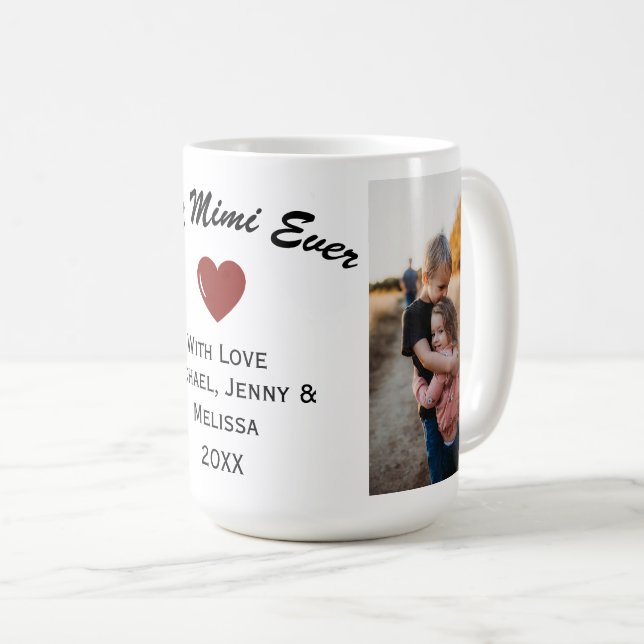Best Ever Two-Photo Grandparent Coffee Mug (Front Right)