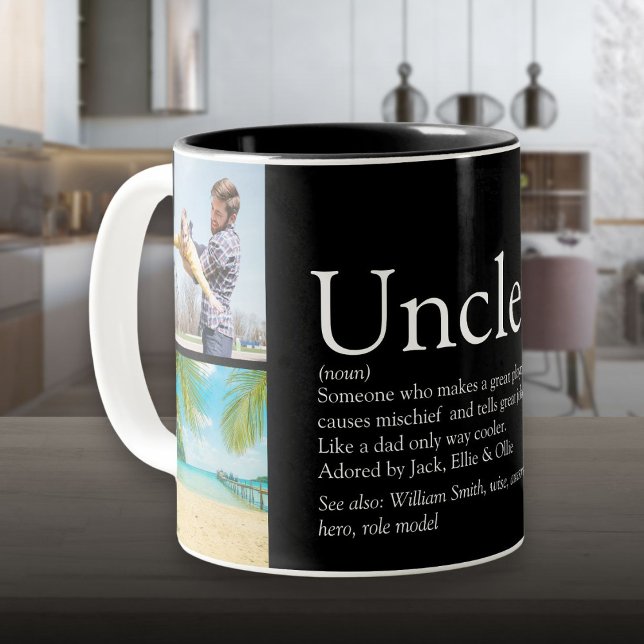 Best Ever Uncle Cool Fun Modern Photo Collage Two-Tone Coffee Mug (Best Ever Uncle Cool Fun Modern Photo Collage Two-Tone Coffee Mug)