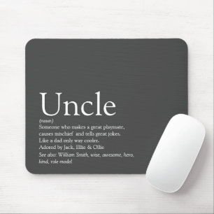 Best Ever Uncle Funcle Definition Modern Grey Mouse Mat