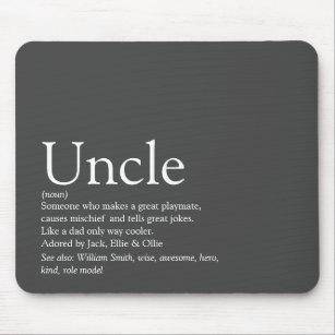 Best Ever Uncle Funcle Definition Modern Grey Mouse Mat