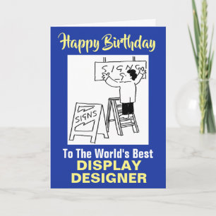 Best Exhibition Stand Display Designer Birthday Card