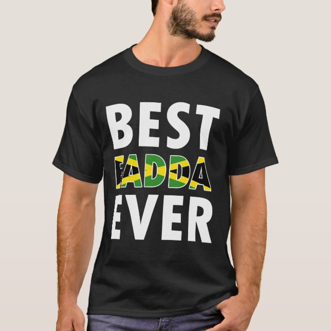 Best Fadda Ever Funny Jamaican Dad Fathers Day Gif T-Shirt (Front)