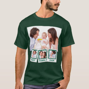 Best Family Ever Custom Instagram 4 Photo Collage T-Shirt