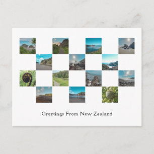 Best Family Holiday Chequered Photo Gallery Postcard