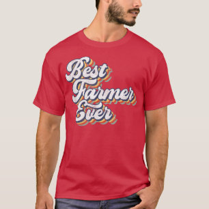 Best Farmer Ever Vintage Retro Style Men Women Gif T-Shirt
