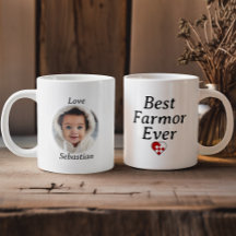 Best Farmor Ever - Personalised Photo Yule Heart