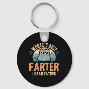 Best Farter I Mean Father Best Cat Dad Ever  Key Ring