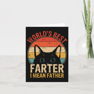 Best Farter I Mean Father Funny Fathers Day Cat Da Card
